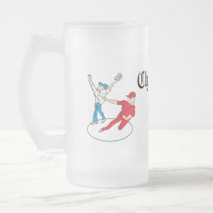 Vidro Jateado Caneca de Cerveja Geada: Cheers