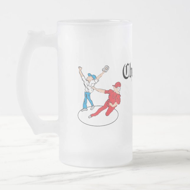 Vidro Jateado Caneca de Cerveja Geada: Cheers  (Esquerda)