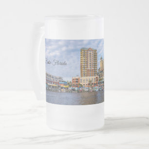 Vidro Jateado Caneca de cerveja geada do passeio marítimo de Des