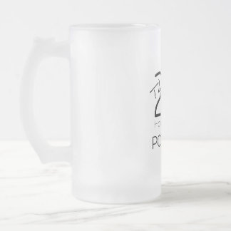 Vidro Jateado Caneca de cerveja gelado - branco