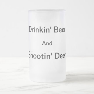 Vidro Jateado Caneca de cerveja gelado dos cervos de Shootin