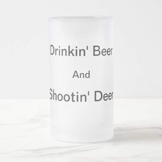 Vidro Jateado Caneca de cerveja gelado dos cervos de Shootin (Centro)
