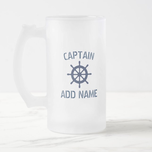 Vidro Jateado Caneca de cerveja náutica conhecida da cerveja do (Esquerda)