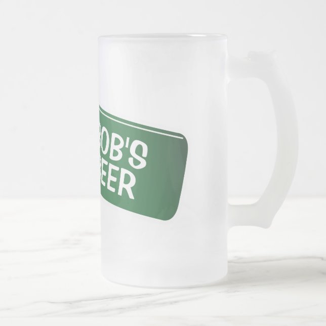 Vidro Jateado Caneca de cerveja personalizada com design de garr (Direita)