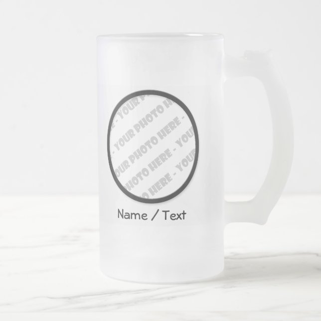 Vidro Jateado Caneca de cerveja redonda do fosco da foto & do (Direita)