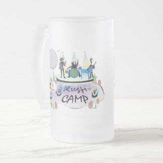 Vidro Jateado Caneca de cerveja RushCamp!
