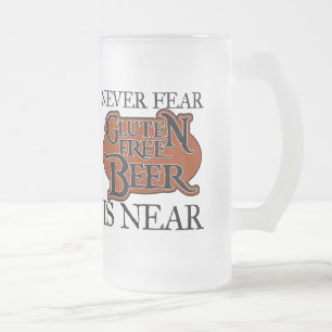 Vidro Jateado Caneca de cerveja sem glúten