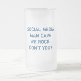 Vidro Jateado Caneca de cerveja social da caverna do homem dos