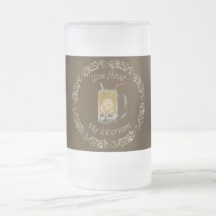 Vidro Jateado Caneca de fosco flutuante de cerveja
