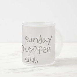 Vidro Jateado Caneca do Clube de Café de Domingo | Citação de Am