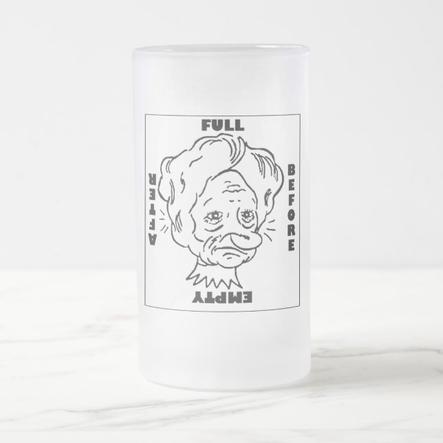 Vidro Jateado Caneca dos óculos de proteção da cerveja (Centro)