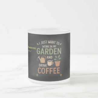 Vidro Jateado Caneca Jardim & Café - Perfeita para Amantes de Pl