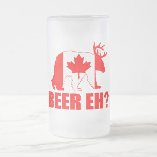 Vidro Jateado CERVEJA EH?  Caneca de cerveja engraçada dos
