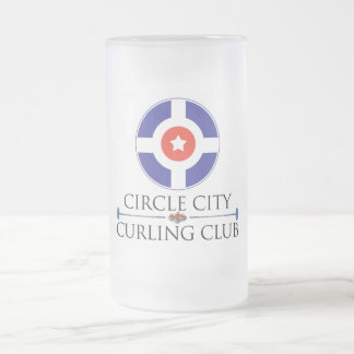 Vidro Jateado Cidade do círculo que ondula - caneca de cerveja
