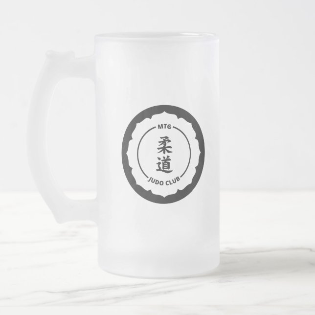 Vidro Jateado Clube do judo de MTG - caneca de cerveja do fosco (Esquerda)