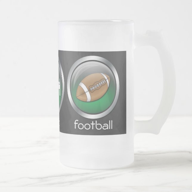 Vidro Jateado Coma Futebol do Sono: Verde: Caneca de cerveja de  (Direita)