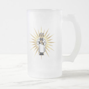 Vidro Jateado Comprar Um Padre Uma Caneca De Cerveja  