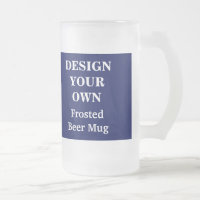 Design sua própria caneca de cerveja - azul e bran