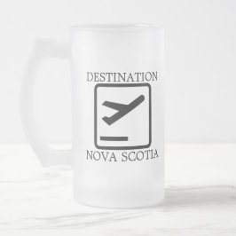 Vidro Jateado Destino para a caneca de cerveja da Costa Leste da