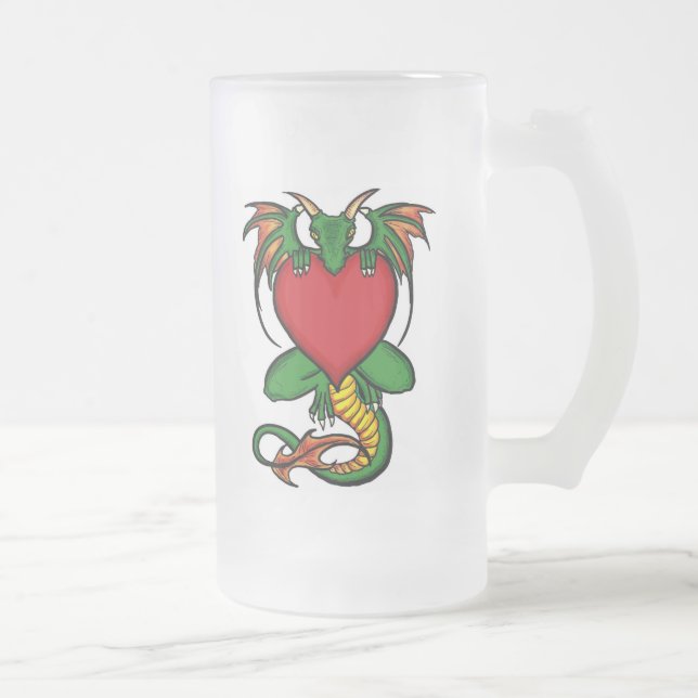 Vidro Jateado Dragão com caneca de cerveja de fosco artístico ca (Direita)