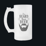 Vidro Jateado Esta barba precisa de caneca de cerveja<br><div class="desc">Esta barba precisa de caneca de cerveja</div>
