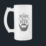 Vidro Jateado Esta barba precisa de caneca de cerveja<br><div class="desc">Esta barba precisa de caneca de cerveja</div>