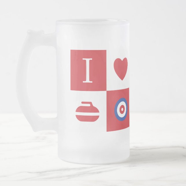 Vidro Jateado Eu adoro coalhada! Caneca de cerveja (Esquerda)