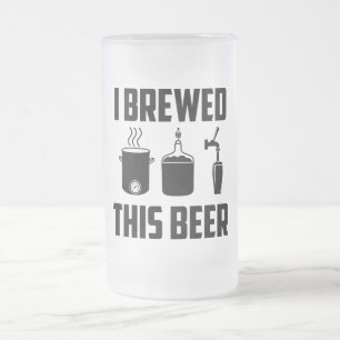 Vidro Jateado Eu Criei Esta Cerveja! Caneca de cerveja