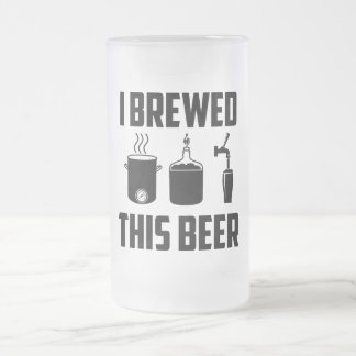 Vidro Jateado Eu Criei Esta Cerveja! Caneca de cerveja