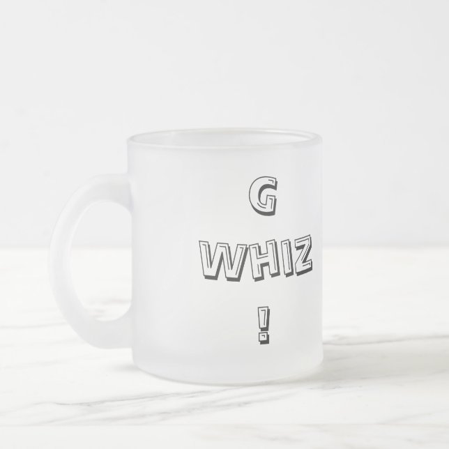 Vidro Jateado Gee caneca de café do Whiz (Esquerda)