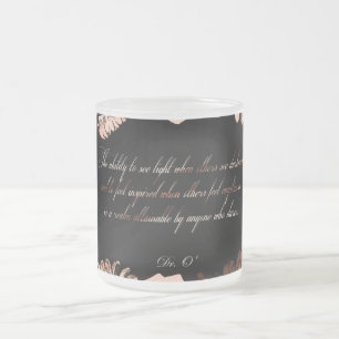 Vidro Jateado Inspiração - caneca de café Fosco