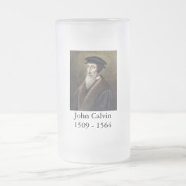 Vidro Jateado John Calvin Beer Caneca de cerveja - Série Reforma