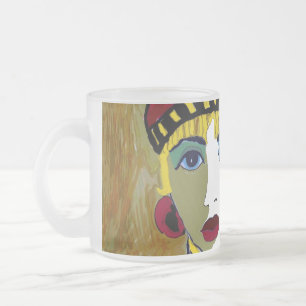 Vidro Jateado Maurine a caneca de café do fosco da rainha