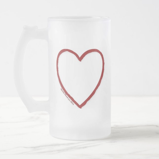 Vidro Jateado Modelo de Caneca de cerveja de amor e ódio (Esquerda)