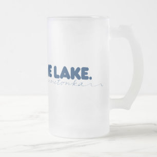 Vidro Jateado O lago - caneca de cerveja de Minnetonka