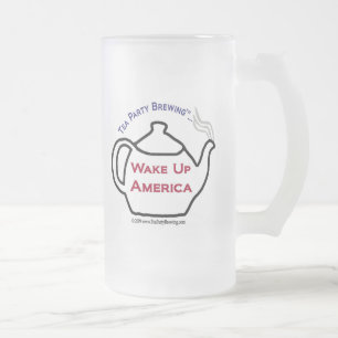 Vidro Jateado O tea party TP101 acorda a caneca de cerveja