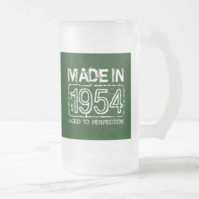 Vidro Jateado Refrigere 1954 envelhecidos à caneca de cerveja da (Direita)