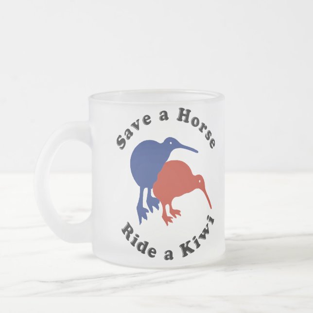 Vidro Jateado Salvar um cavalo, monte uma caneca de café (Esquerda)