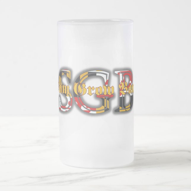Vidro Jateado Sam cresce a caneca de cerveja do fosco do (Centro)