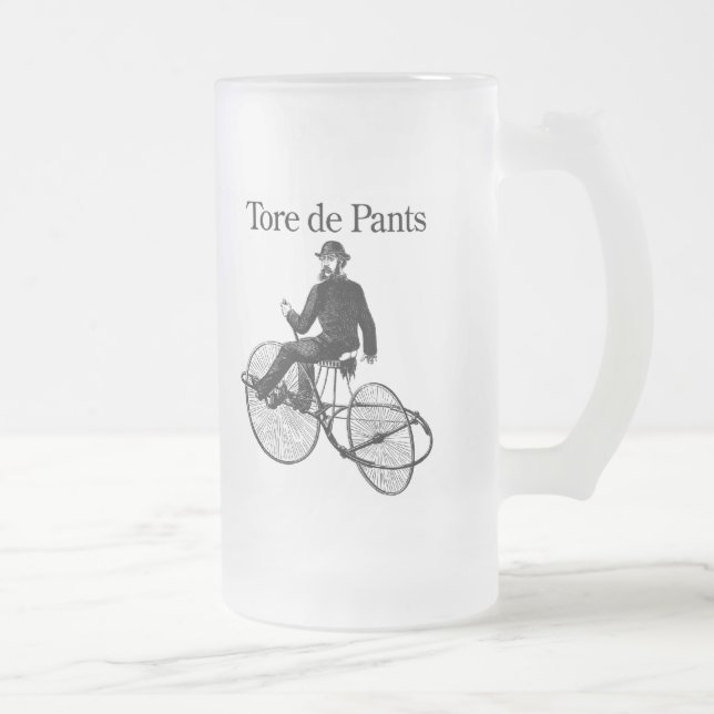 Vidro Jateado Tore de Pants - caneca de cerveja fosco (Direita)
