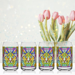 Vidro Manchado de Gato Moderno - Mosaico de Gatinh