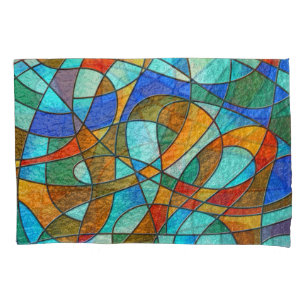 Vidro manchado: desenho abstrato colorido.