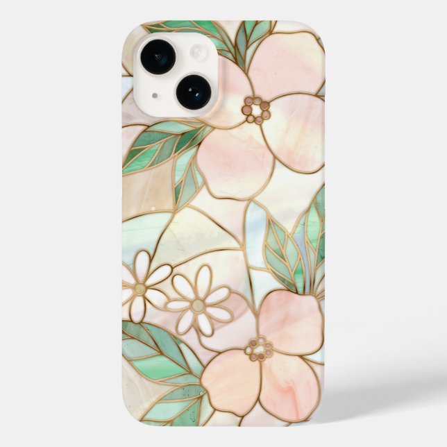 Vidro Manchado Floral Delicado (Verso)
