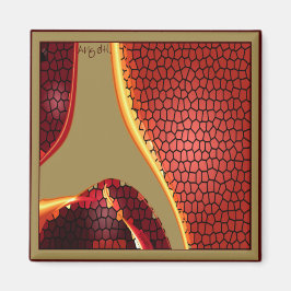 Vidro manchado - Íman de amora