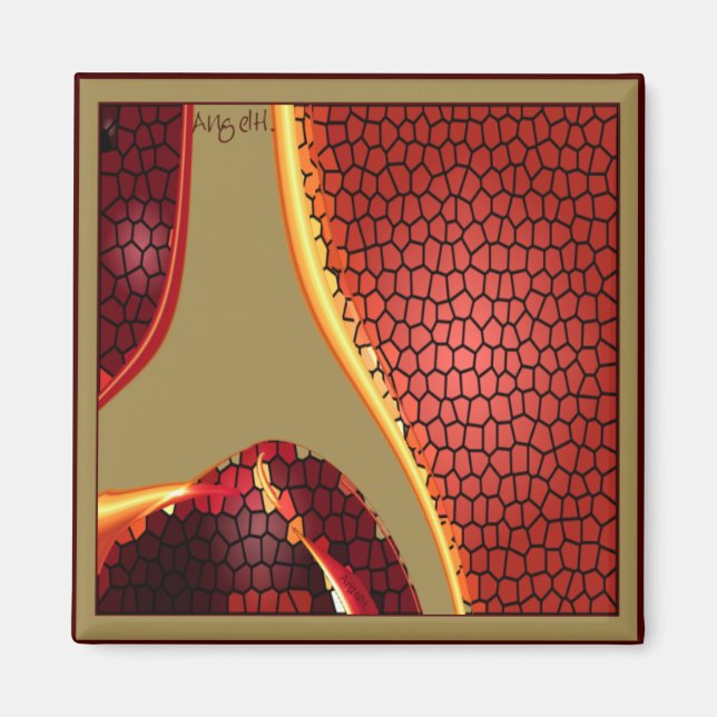 Vidro manchado - Íman de amora (Frente)