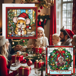 Vidro Mouse de Natal