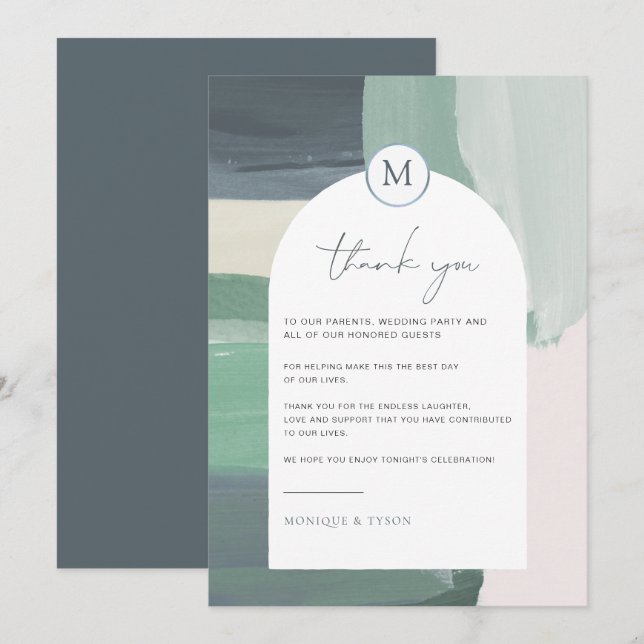 Vidro Oceano litoral | Cartões de agradecimentos d (Frente/Verso)