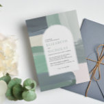 Vidro Oceano litoral | Convite Boho Wedding<br><div class="desc">Apresentando belas pinceladas de pincel de abstrato e trendy arch preparando seus detalhes de casamento. Dedos na areia, ondas caindo na costa, uma brisa quente de verão. Esta combo nos faz sonhar em pousar a praia! Vidraças e neutrais nebulosos se combinam para criar uma sensação calma de casamento no verão....</div>