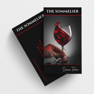 Vidro Sommelier Cartão de visita