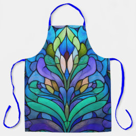 Vidro verde-azul manchado